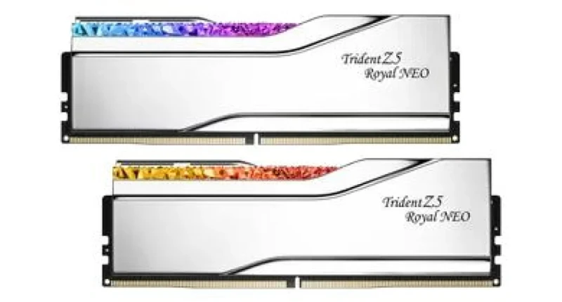G.Skill Trident Z5 Royal Neo 64 GB - 2 x 32GB, DDR5 288-pin DIMM, 6000MT/s, CL28, Silver color - Featured Image