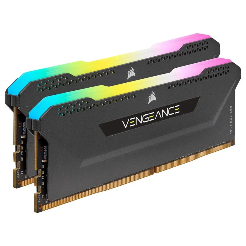 Corsair Vengeance RGB Pro SL 16 GB - 2 x 8GB, DDR4 288-pin DIMM, 3600MT/s, CL18, Black color - Featured Image