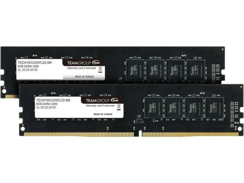 TEAMGROUP Elite 16 GB - 2 x 8GB, DDR4 288-pin DIMM, 3200MT/s, CL22, Black color - Featured Image