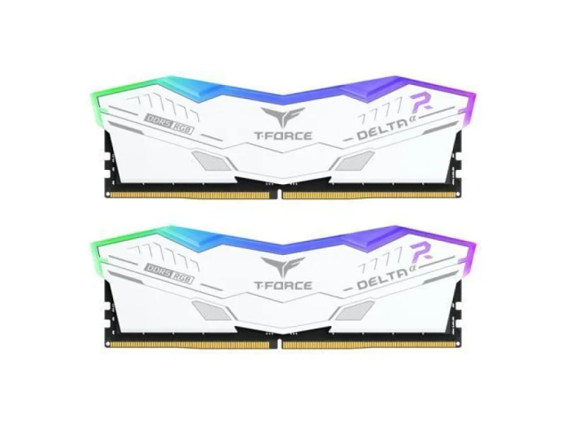 TEAMGROUP T-Force DELTAÎ± RGB 32 GB - 2 x 16GB, DDR5 288-pin DIMM, 5600MT/s, CL40, White color - Featured Image