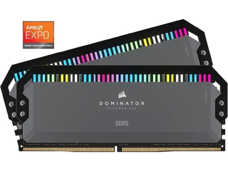 Corsair Dominator Platinum RGB 64 GB - 2 x 32GB, DDR5 288-pin DIMM, 6000MT/s, CL30, Black color - Featured Image