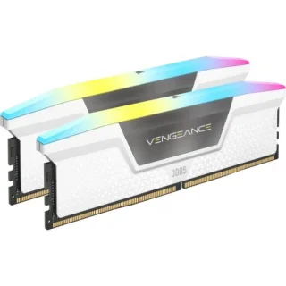Corsair Vengeance RGB 32 GB - 2 x 16GB, DDR5 288-pin DIMM, 6000MT/s, CL36, White / Silver color
