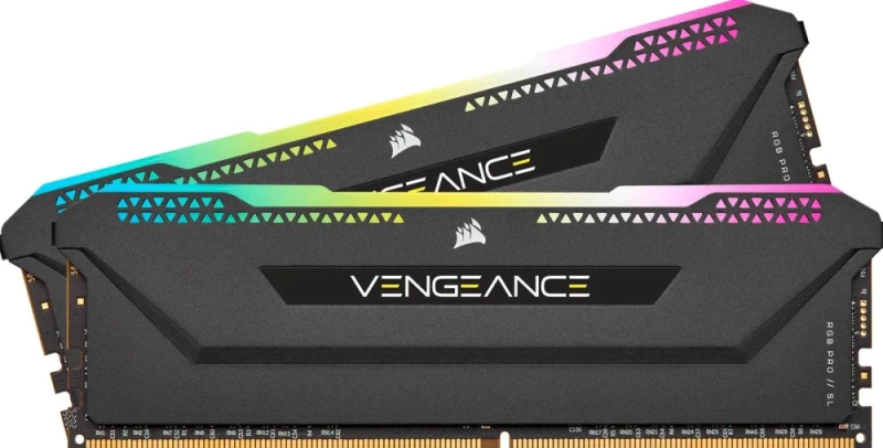 Corsair Vengeance RGB Pro SL 32 GB - 2 x 16GB, DDR4 288-pin DIMM, 3600MT/s, CL18, Black color - Featured Image