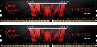 G.Skill Aegis 16 GB - 2 x 8GB, DDR4 288-pin DIMM, 2400MT/s, CL17, Black / Red color