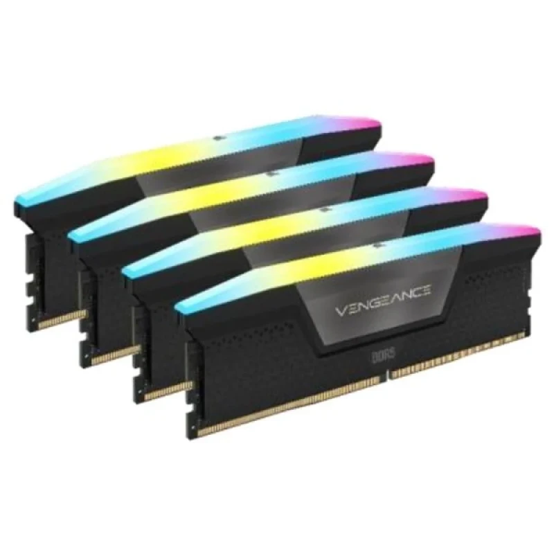 Corsair Vengeance RGB 64 GB - 4 x 16GB, DDR5 288-pin DIMM, 6400MT/s, CL32, Black / Gray color - Featured Image