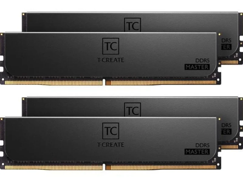 TEAMGROUP T-Create Master 64 GB - 4 x 16GB, DDR5 288-pin DIMM, 6000MT/s, CL32, Black color - Featured Image