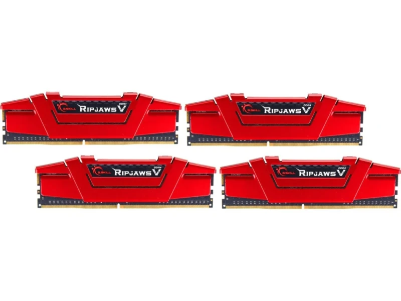 G.Skill Ripjaws V 32 GB - 4 x 8GB, DDR4 288-pin DIMM, 2666MT/s, CL19, Red / Black color - Featured Image