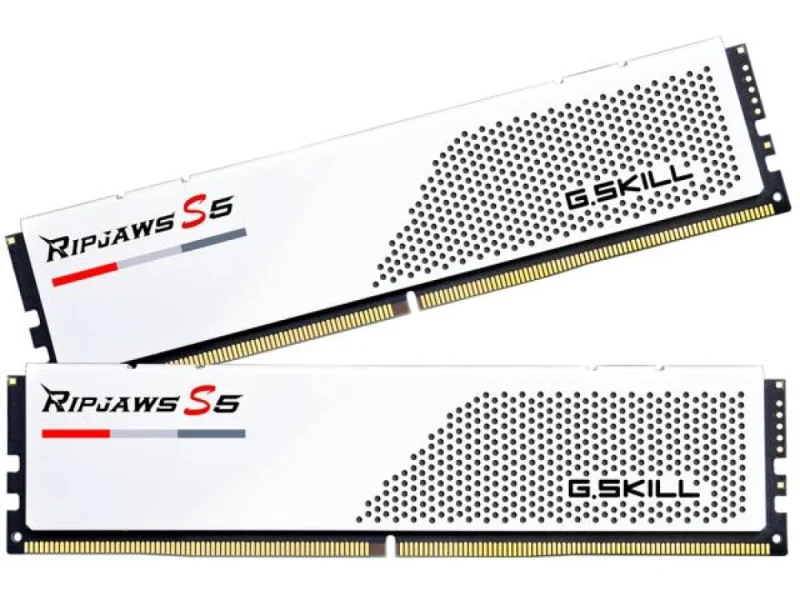 G.Skill Ripjaws S5 96 GB - 2 x 48GB, DDR5 288-pin DIMM, 5200MT/s, CL40, White color - Featured Image