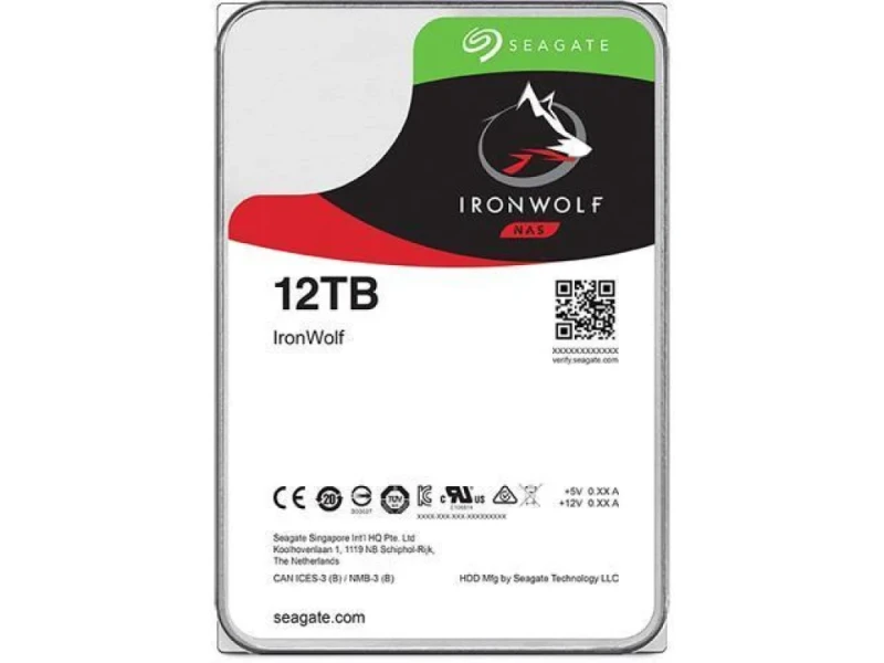 Seagate IronWolf NAS - 12 TB 7200 RPM, SATA 6.0 Gb/s, 3.5", 256 MB Cache memory - Featured Image