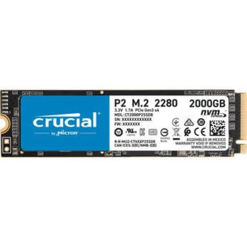Crucial P2 - 2 TB SSD, M.2 PCIe 3.0 X4, M.2-2280 - Featured Image