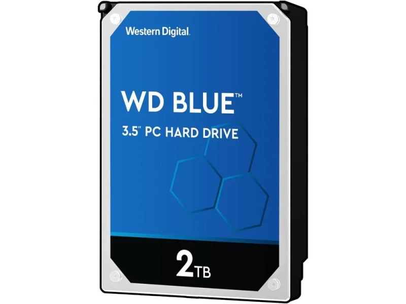 Western Digital Blue - 2 TB 5400 RPM, SATA 6.0 Gb/s, 3.5", 256 MB Cache memory - Featured Image