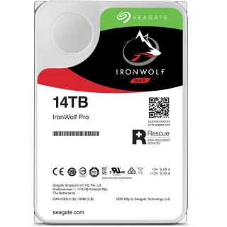 Seagate IronWolf Pro - 14 TB 7200 RPM, SATA 6.0 Gb/s, 3.5", 256 MB Cache memory
