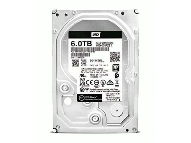 Western Digital WD_BLACK - 6 TB 7200 RPM, SATA 6.0 Gb/s, 3.5", 256 MB Cache memory - Featured Image