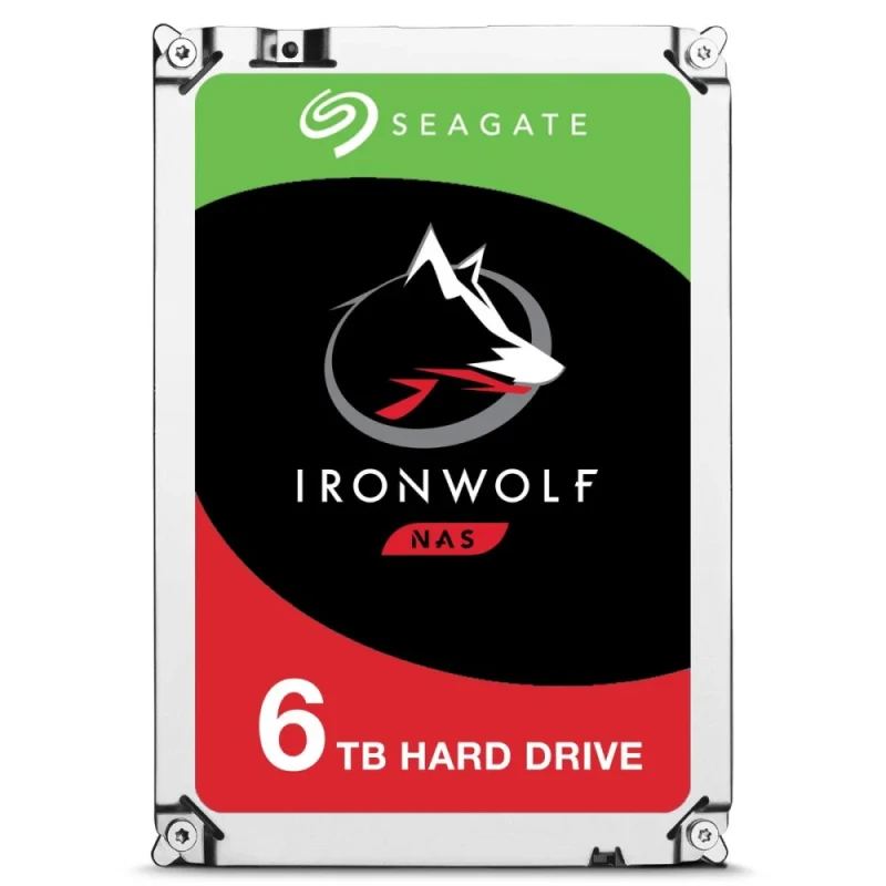 Seagate IronWolf NAS - 6 TB 7200 RPM, SATA 6.0 Gb/s, 3.5", 256 MB Cache memory - Featured Image