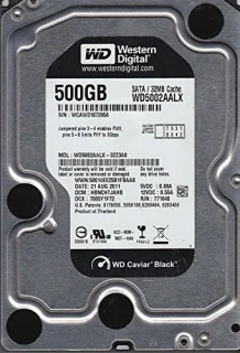 Western Digital Caviar Black - 500 GB 7200 RPM, SATA 6.0 Gb/s, 3.5", 32 MB Cache memory