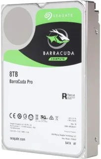 Seagate BarraCuda Pro - 8 TB 7200 RPM, SATA 6.0 Gb/s, 3.5", 256 MB Cache memory