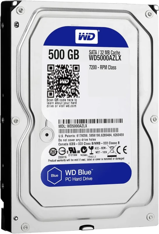 Western Digital Blue - 500 GB 7200 RPM, SATA 6.0 Gb/s, 3.5", 32 MB Cache memory - Featured Image