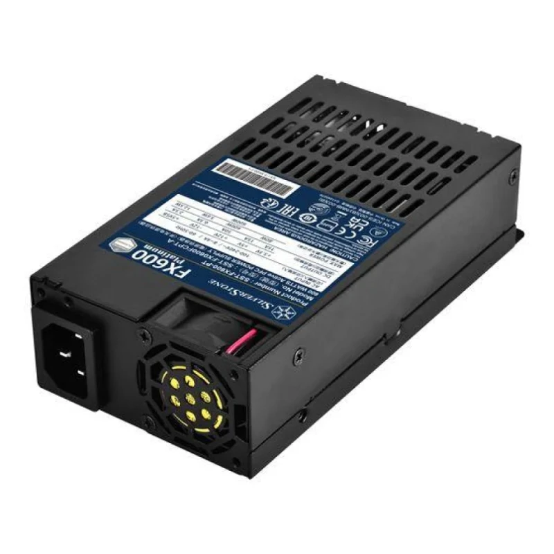 Silverstone FX600 Platinum - 600 W Flex ATX Power Supply, Non-Modular, Black Color - Featured Image