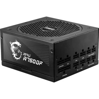 MSI MPG A750GF - 750 W ATX Power Supply, 80+ Gold, Fully Modular, Black Color