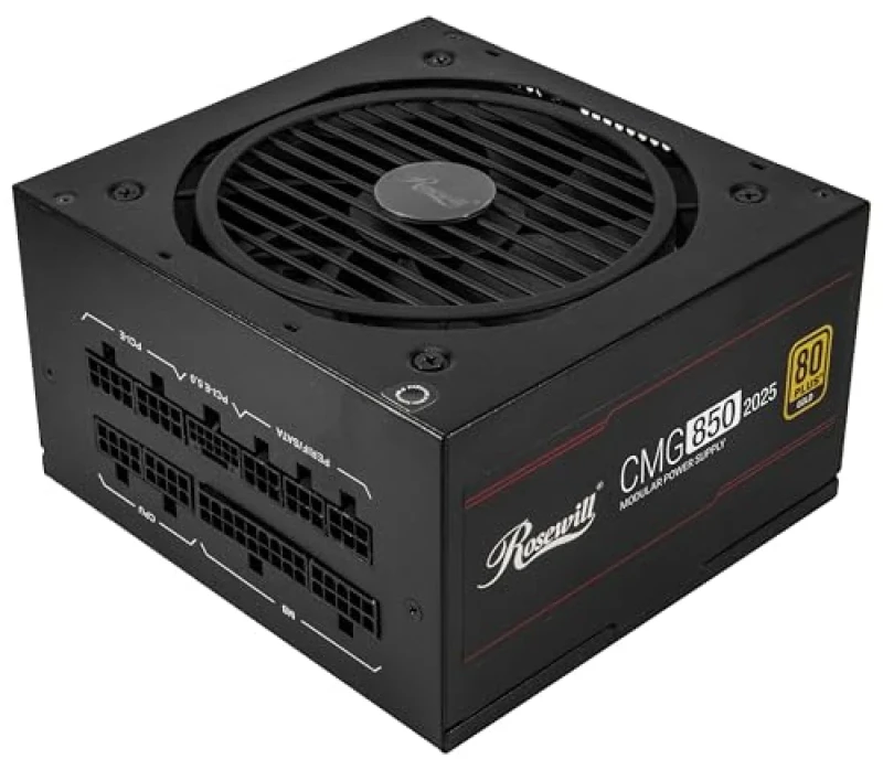Rosewill CMG850 - 850 W ATX Power Supply, 80+ Gold, Fully Modular, Black Color - Featured Image