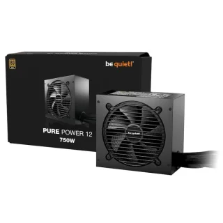 be quiet! Pure Power 12 - 750 W ATX Power Supply, 80+ Gold, Non-Modular, Black Color