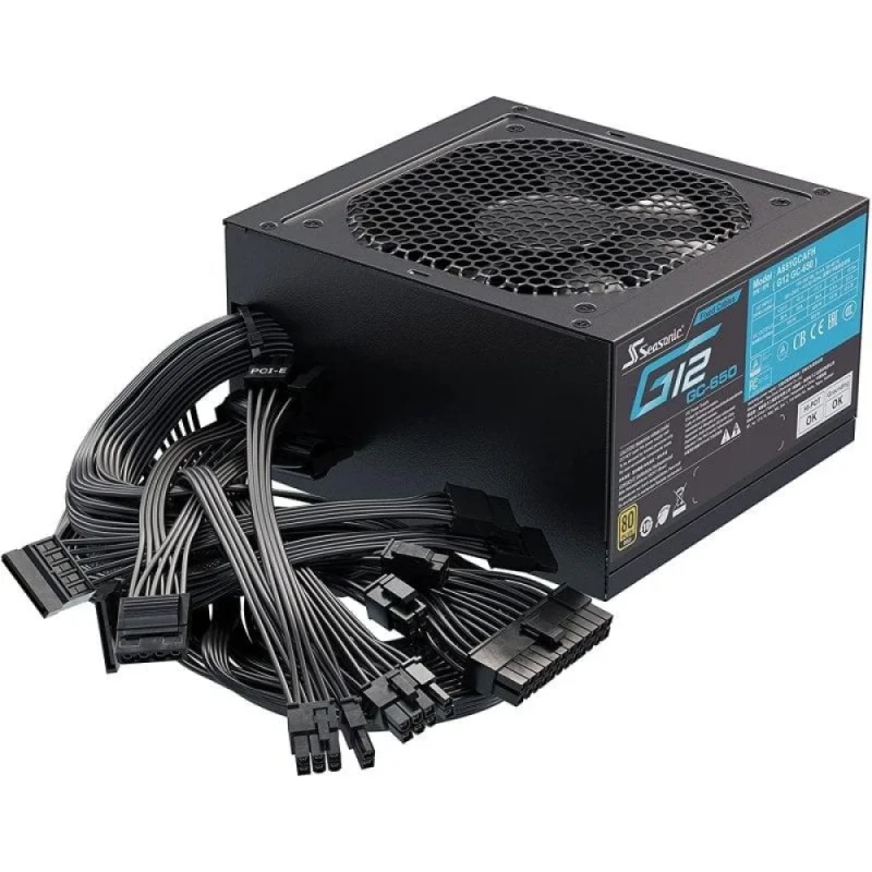 SeaSonic G12 GC - 650 W ATX Power Supply, 80+ Gold, Non-Modular, Black / Blue Color - Featured Image