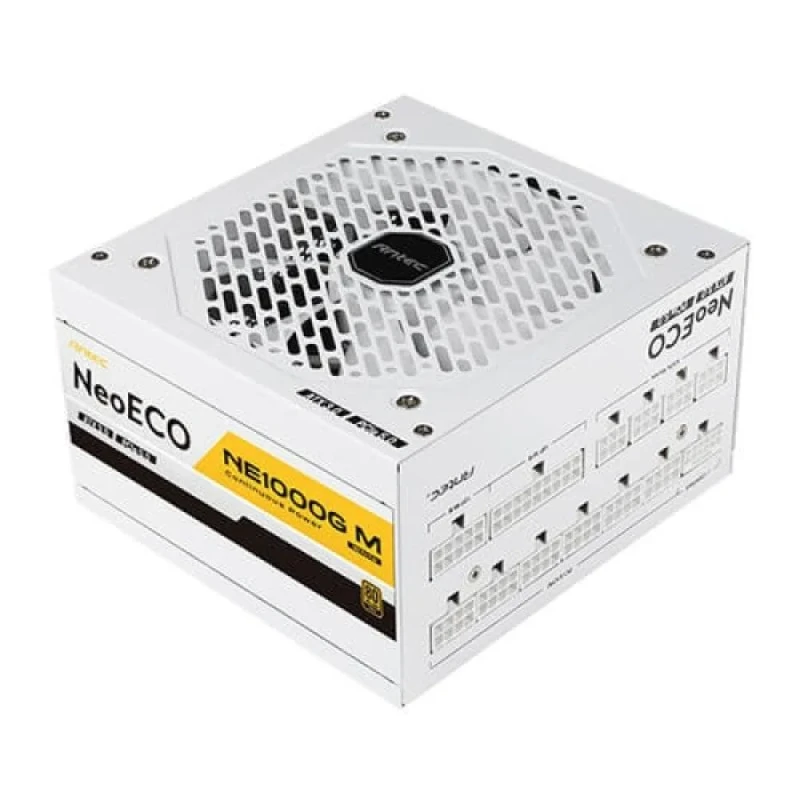 Antec NE1000G M White ATX 3.0 - 1000 W ATX Power Supply, 80+ Gold, Fully Modular, White Color - Featured Image
