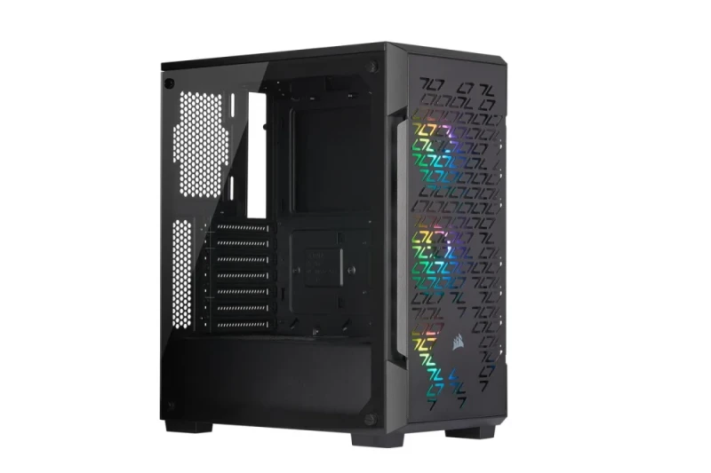 Corsair iCUE 220T RGB Airflow - ATX Mid Tower, Tempered Glass Side Panel, 37.3 L External Volume, Black Color - Featured Image
