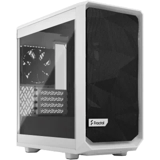 Fractal Design Meshify 2 Mini - MicroATX Mid Tower, Tempered Glass Side Panel, 33.0 L External Volume, White / Black Color