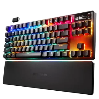 SteelSeries Apex Pro TKL (2023) - Gaming Wired, Wireless, Bluetooth Wireless Keyboard, SteelSeries OmniPoint 2.0 Switches, RGB Backlit, Tenkeyless, Black Color