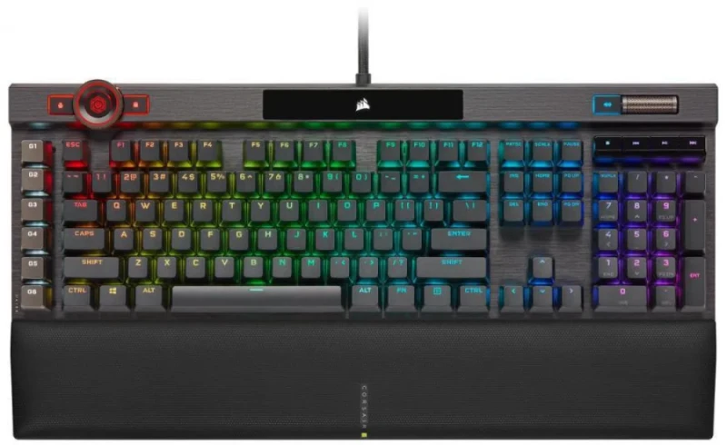 Corsair K100 RGB - Gaming Wired Keyboard, Corsair OPX Switches, RGB Backlit, Black Color - Featured Image