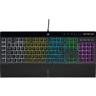 Corsair K55 RGB PRO - Gaming Wired Keyboard, Multicolor Backlit, Black Color