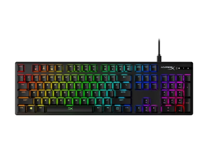 HP HyperX Alloy Origins - Gaming Wired Keyboard, HyperX Red Switches, RGB Backlit, Black Color - Featured Image