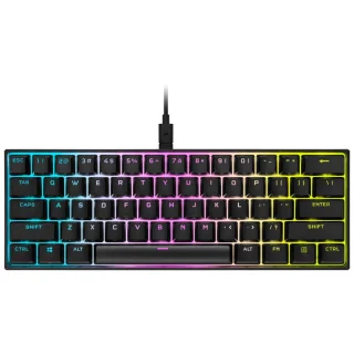 Corsair K65 60% - Mini Wired Keyboard, Cherry MX Speed Silver Switches, RGB Backlit, Tenkeyless, Black Color