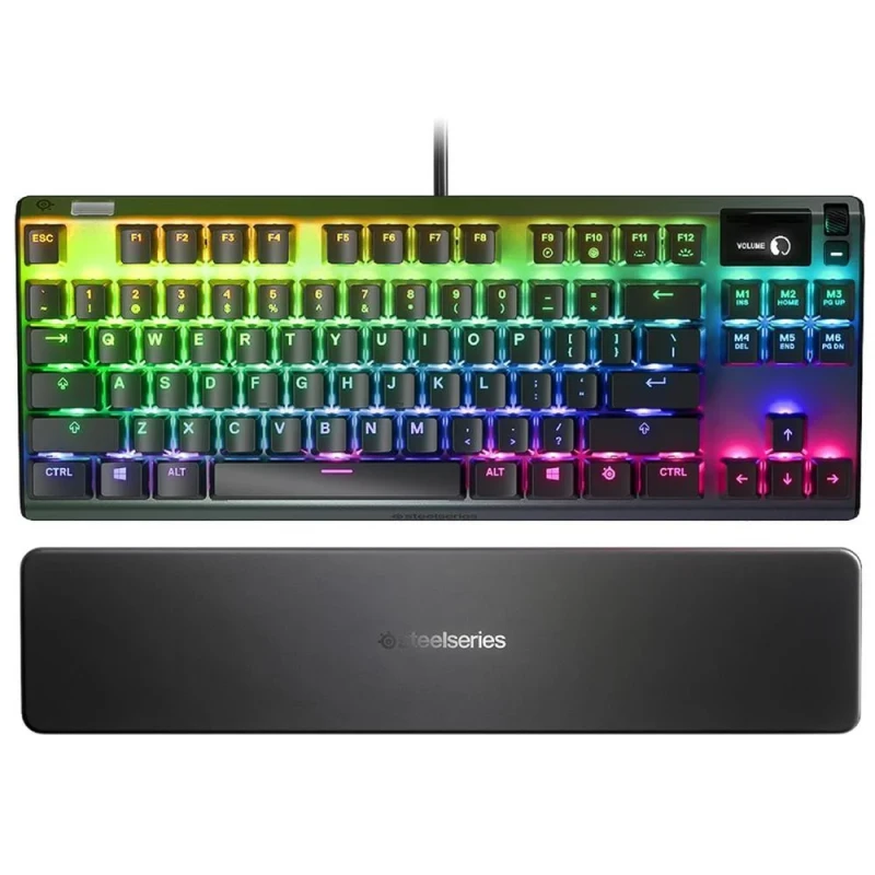 SteelSeries Apex 7 TKL - Gaming Wired Keyboard, SteelSeries QX2 Red Switches, RGB Backlit, Tenkeyless, Black Color - Featured Image