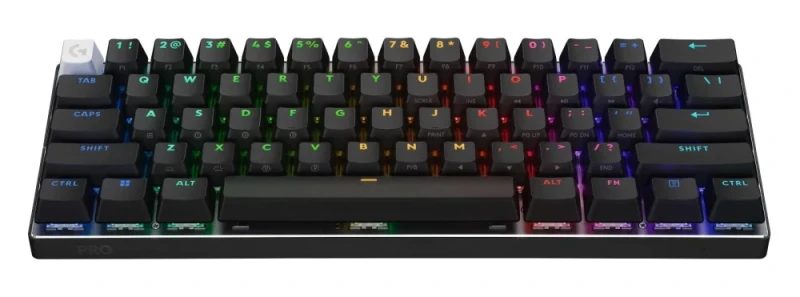 Logitech PRO X 60 - Mini Wired, Wireless, Bluetooth Wireless Keyboard, Logitech GX Brown Tactile Switches, RGB Backlit, Tenkeyless, Black Color - Featured Image