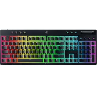 Razer BlackWidow V4 Low-Profile HyperSpeed - Gaming Wired, Wireless, Bluetooth Wireless Keyboard, Razer Green Low-Profile Clicky Switches, RGB Backlit, Black Color
