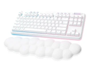 Logitech G715 - Gaming Wired, Wireless, Bluetooth Wireless Keyboard, GX Red Switches, RGB Backlit, Tenkeyless, White Color