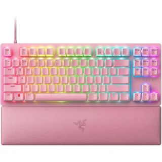 Razer Huntsman V2 - Gaming Wired Keyboard, Razer Red Optical Linear Switches, RGB Backlit, Tenkeyless, Pink Color