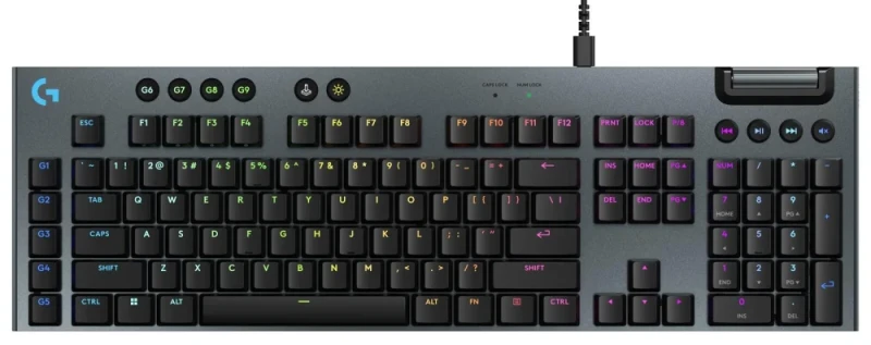 Logitech G915 X - Gaming Wired Keyboard, Logitech GL Tactile Switches, RGB Backlit, Black Color - Featured Image