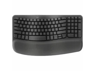 Logitech Wave Keys - Ergonomic Wired, Wireless Keyboard, Black Color