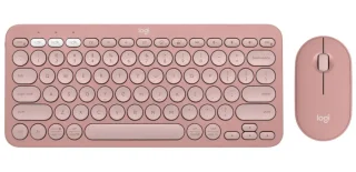 Logitech Pebble 2 - Standard Wired, Wireless, Bluetooth Wireless Keyboard, Tenkeyless, Pink Color