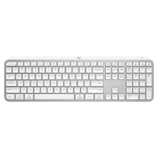Logitech MX KEYS S - Standard Wired, Wireless, Bluetooth Wireless Keyboard, White Color