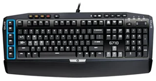 Logitech G710 - Gaming Wired Keyboard, Cherry MX Blue Switches, White Backlit, Black / Blue Color