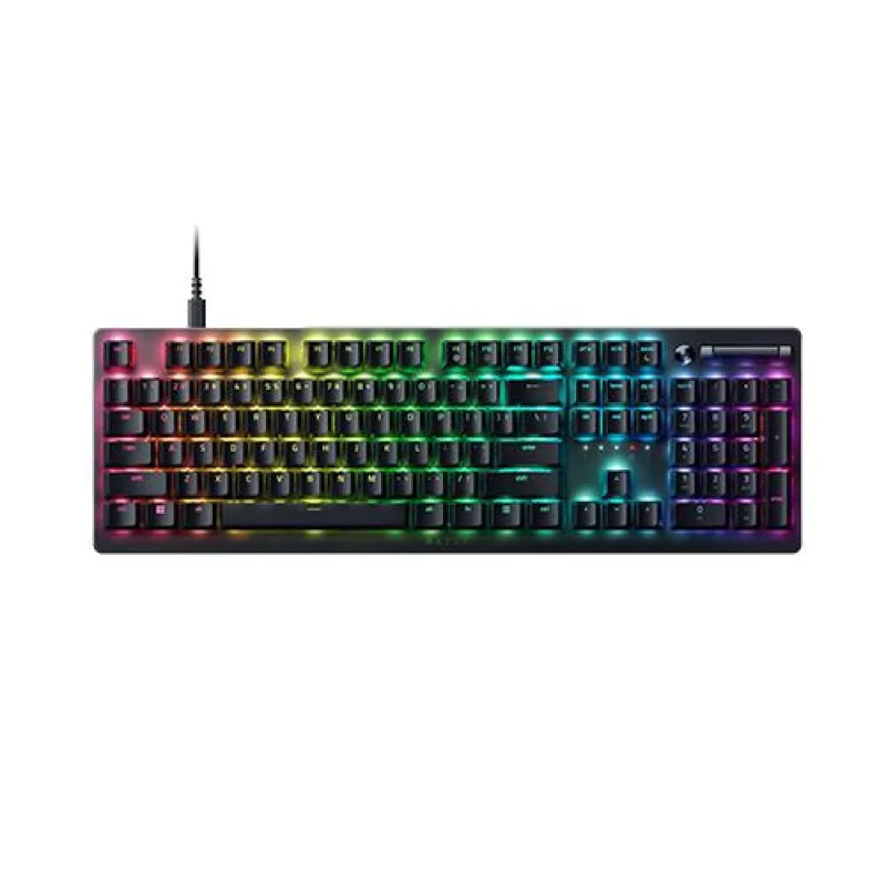 Razer DeathStalker V2 - Gaming Wired Keyboard, Razer Purple Low-Profile Optical Clicky Switches, RGB Backlit, Black Color - Featured Image
