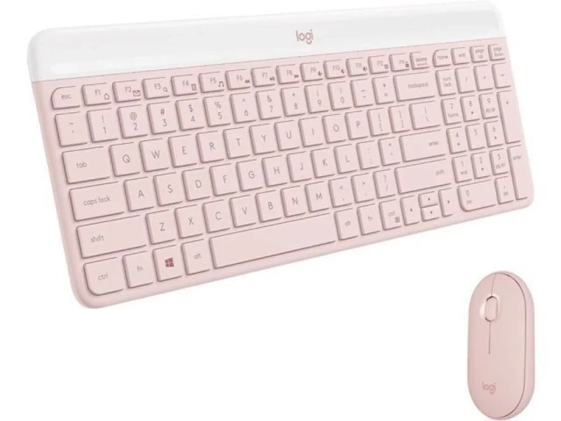Logitech MK470 - Slim Wired, Wireless Keyboard, Pink / White Color - Featured Image