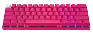 Logitech PRO X 60 - Mini Wired, Wireless, Bluetooth Wireless Keyboard, Logitech GX Brown Tactile Switches, RGB Backlit, Tenkeyless, Pink Color