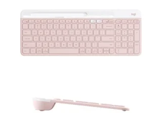 Logitech K585 - Slim Wired, Wireless, Bluetooth Wireless Keyboard, Tenkeyless, Pink Color