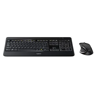 Logitech MX800 - Standard Wireless Keyboard, White Backlit, Black Color