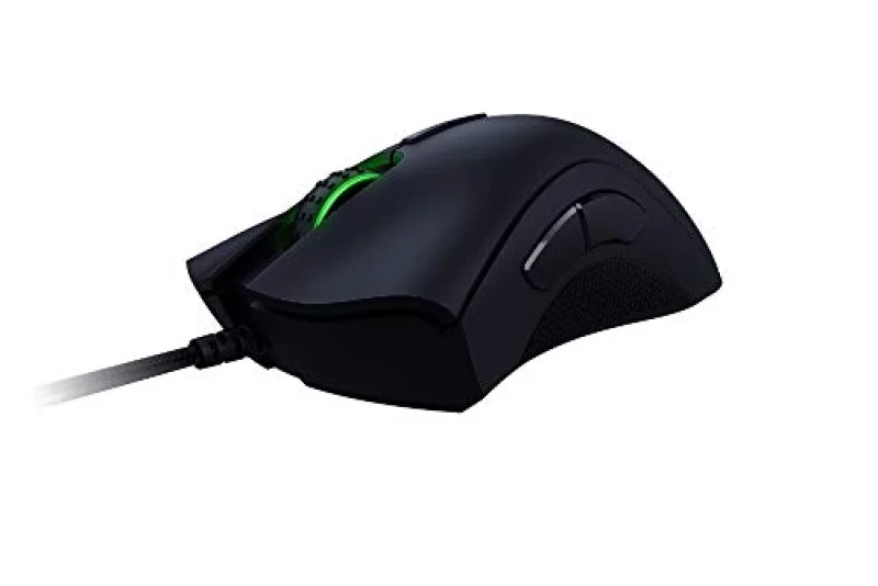 Razer DeathAdder Elite - Wired Optical Mouse, 16000 DPI, Black / Green color - Featured Image